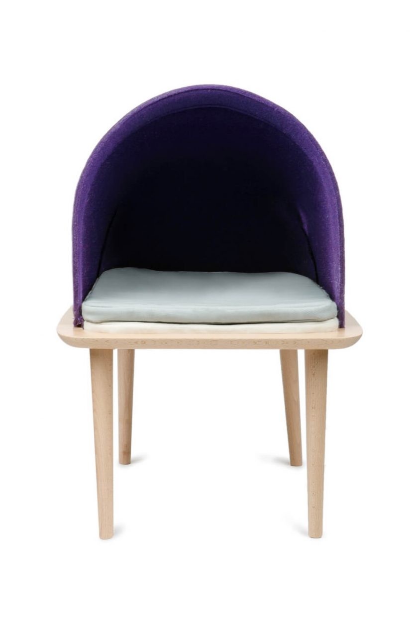 Elevated felt and wood dome cat bed 9